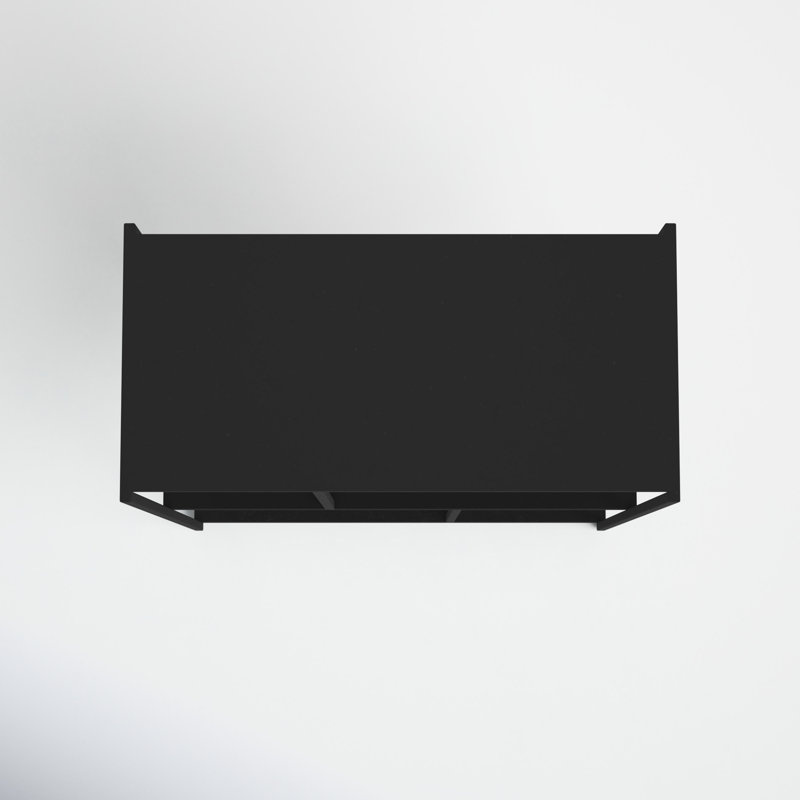 Georgetta Narrow Etagere Bookcase, Matte Black
