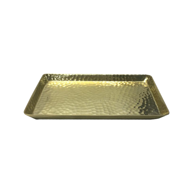  Plateau de service martelé, H 1 po x l 12 po x P 8 po, Rose Gold