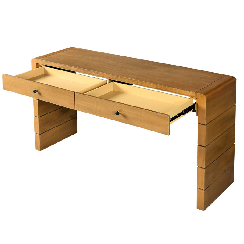 Console naturelle avec rangement - Style rustique pour le vestibule, le couloir, l'espace 2 tiroirs, la finition et la pièce