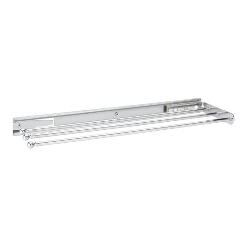 Rev-A-Shelf Undersink 3-Prong Pullout Dish Towel Bar for Kitchen, Bathroom, or Laundry Room, Chrome