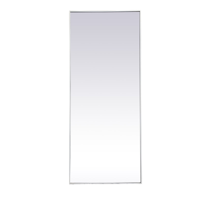 Sabine Metal Rectangle Wall Mirror, 72" x 30", Silver