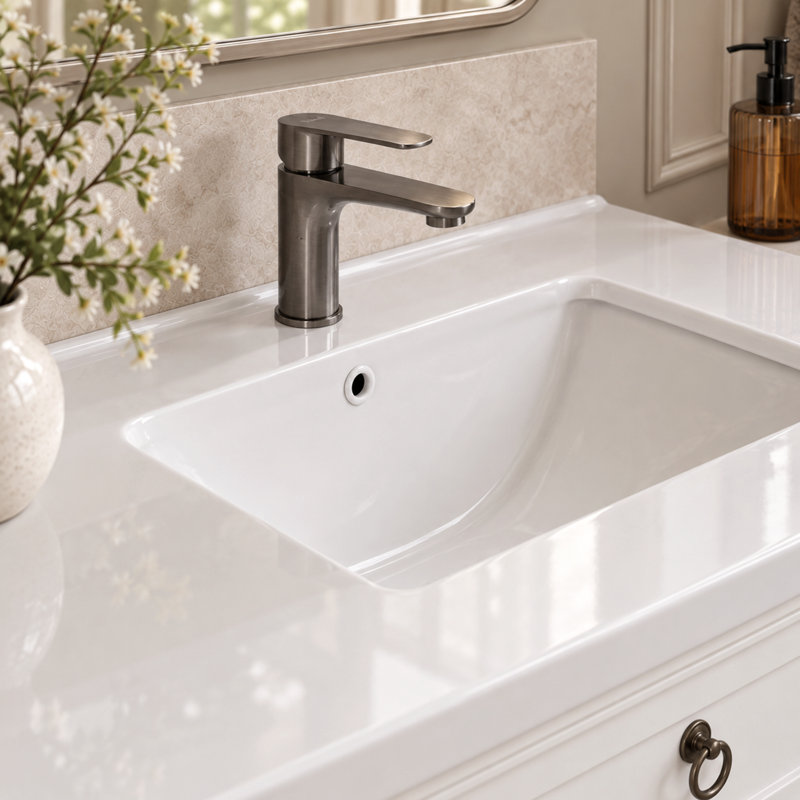 Freestanding Standard Free Standing Single Double Single Vanity Bathroom Vanity With Ceramic Top