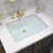 18 In. L Rectangular Bathroom Sink In White Ceramic Undermount Vessel Sink With Overflow Undercounter Single Basin