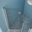 Porte de douche en nickel brossé l 34 po x H 72 po avec verre trempé - finition compacte, réglable, magnifique finition artisanale exquise