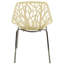 Stackable Dining Side Chairs with Floral Cutout Back and Stainless Steel Legs – Modern Kitchen, Restaurant, or Banquet Seating-28388387-129509129