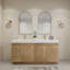 Ensemble de meuble-lavabo double 72 po avec tiroirs et portes-70381280