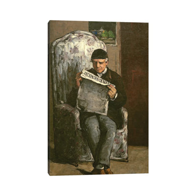 The Artist's Father, Reading "L'événement", 1866 by Paul Cezanne - Wrapped Canvas Gallery-Wrapped Canvas Giclée