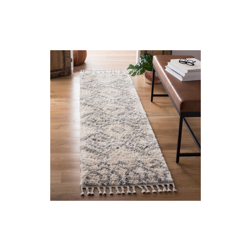 Barney Geometric Hand Woven Area Rug, Runner 61 x 244 cm