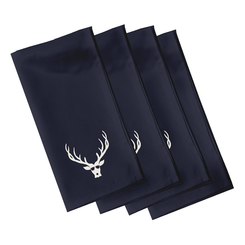 Morelia Polyester Square Napkin, Navy
