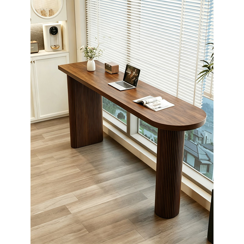 Table de bar en bois, H 41,34 po x l 86,61 po x P 17,72 po