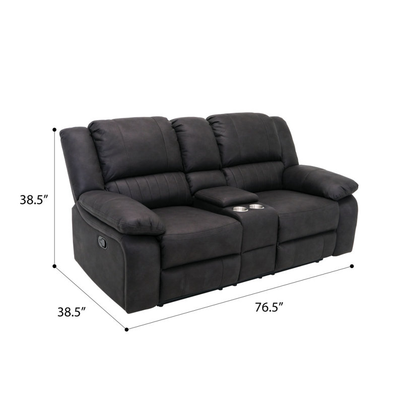 Jailil Upholstered 76.5'' Reclining Loveseat