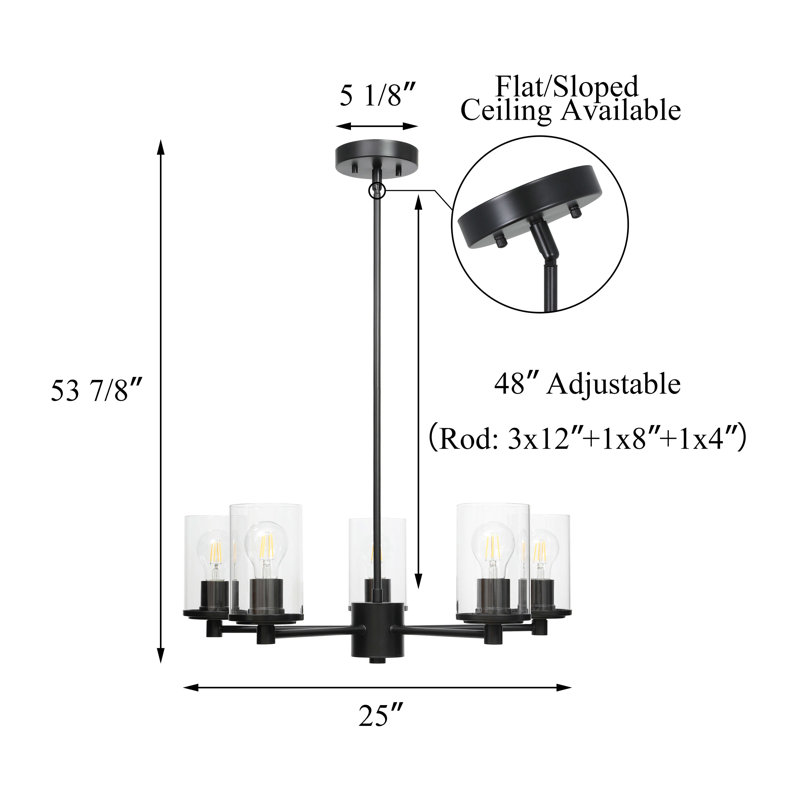 Goracy 5 - Light Dimmable Chandelier