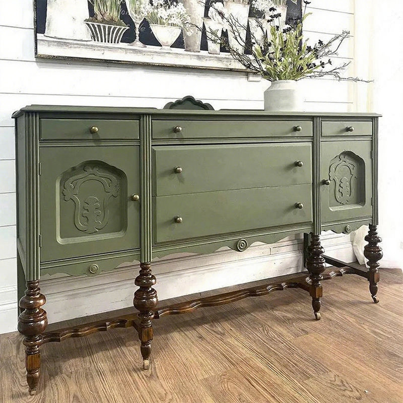 Console Retro Classical Multifonctional, H 36,22 po x l 66,93 po x P 19,69 po