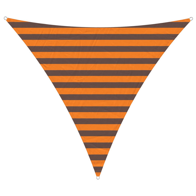 Vidaxl Sunshade Sail Oxford Fabric Triangular Shade Sail Sunscreen Canopy, 2m W x 2m L x 2m D, Orange/Brown