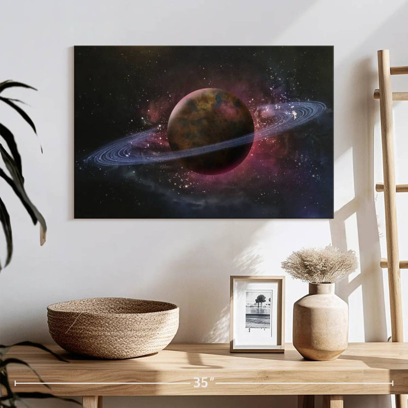 Planète Saturne, H 16 po x l 24 po