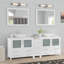  Wooden 84" Double Bathroom Vanity Set with Mirror-27042791