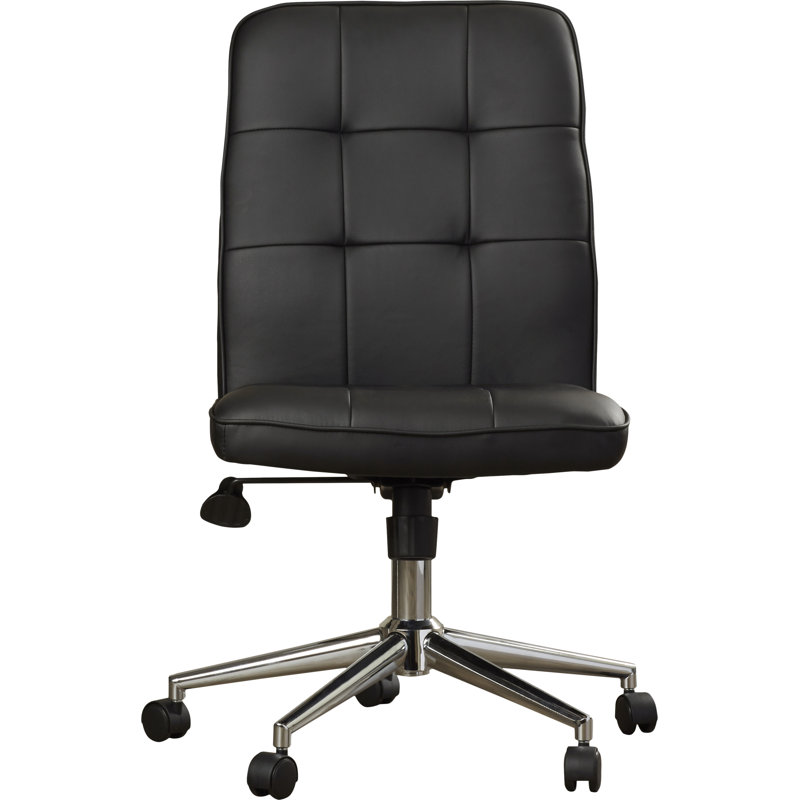 ErgoFlex Black CaressoftPlus Armless Task Chair with Swivel Base
