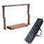 Table pliante portative pour l'extérieur - Table roulante légère en aluminium pour camping, barbecue, plage, patio et plus - brun