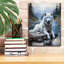Toile épique «White Wolf Parmi La Glace» par Momart-106419545