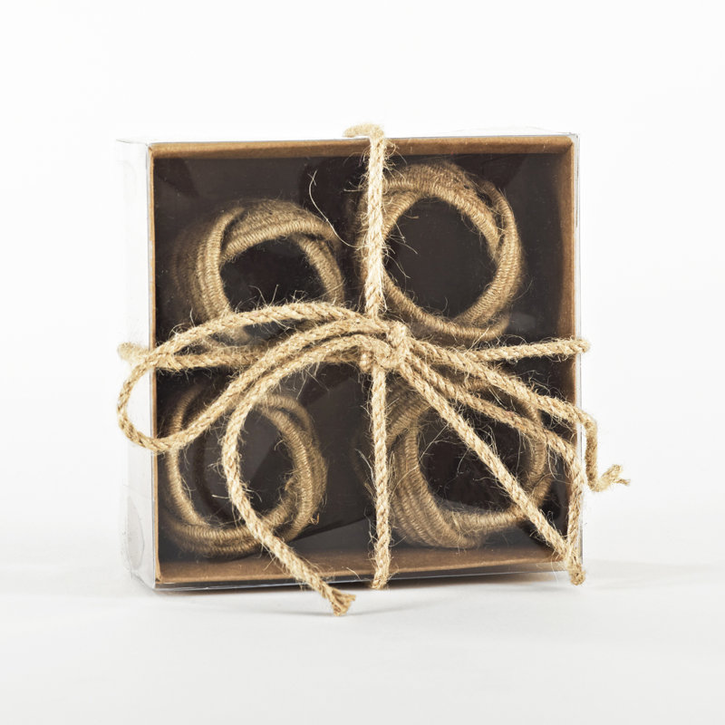 Rond de serviette Harrietta, Naturel