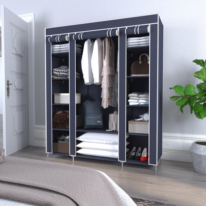 Gelb 150cm Portable Wardrobe, Grey