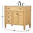 Rivers 36'' Single Bathroom Vanity with Carrara Marble Top-73359966