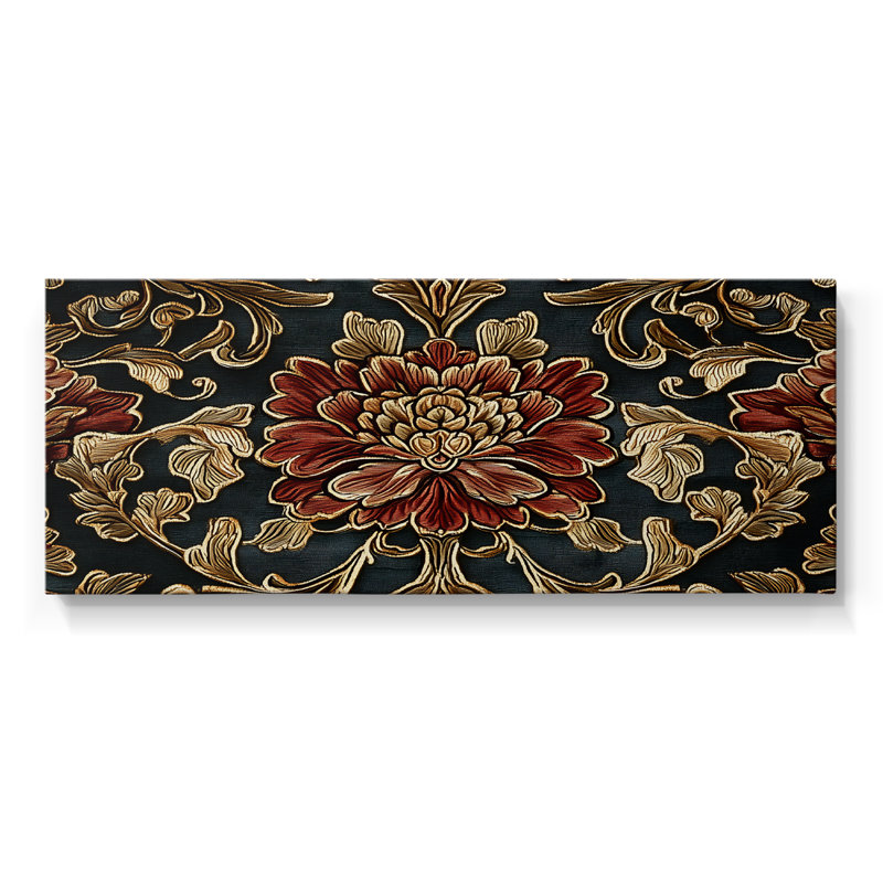 Botanical Series-CXCIX- Toile tendue avec châssis - Prêt à accrocher, H 12 po x l 30 po