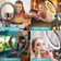 14'' LED Ring Light With 50'' Adjustable Tripod Stand, Touch Control Panel With 5 Colour Modes & 10 Brightness Levels, Phone Holder For Live Streaming, Youtube, Tiktok, Compatible With All Smartphones