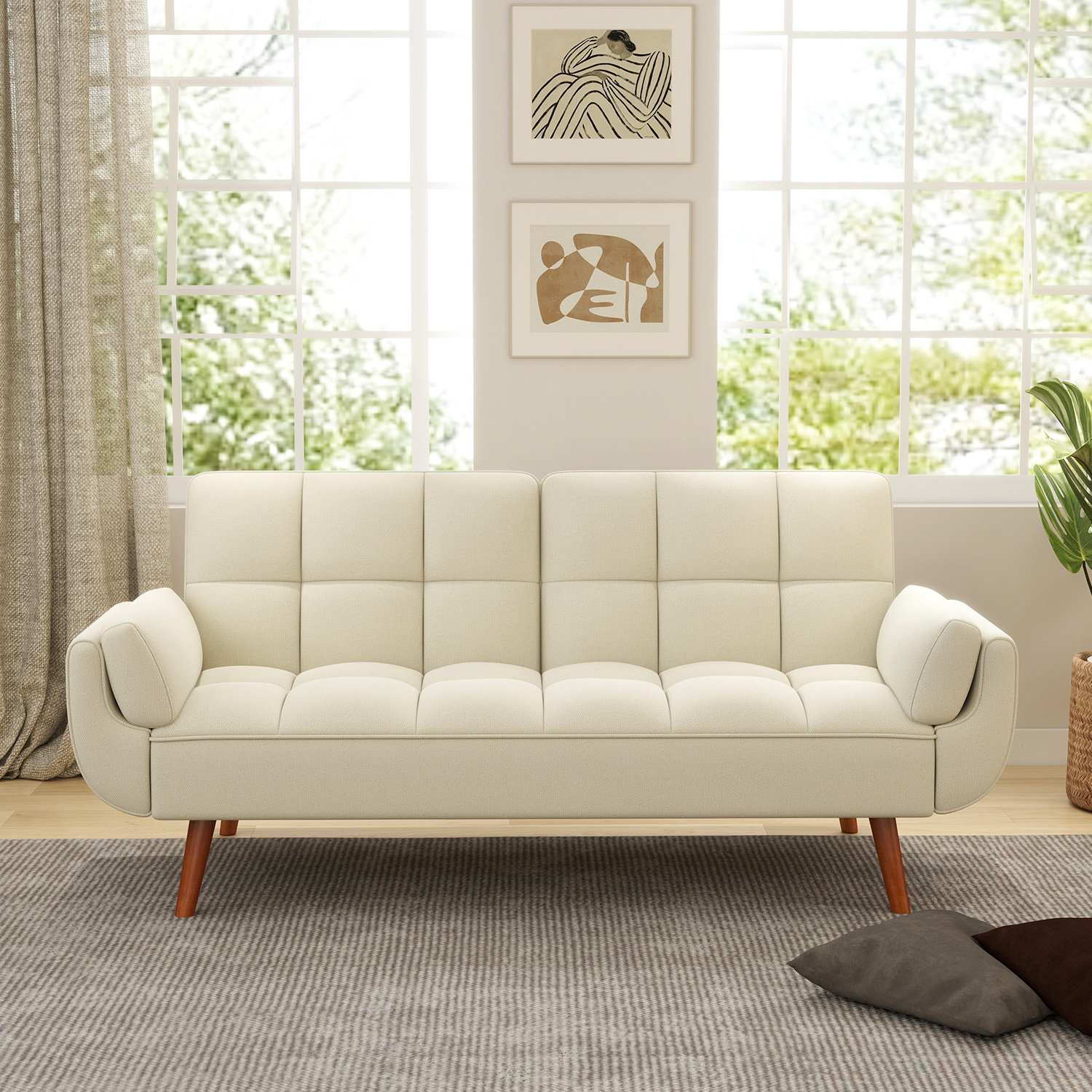 Oliver Futon Sofa Bed, Futons Convertible Couch Bed Sleeper