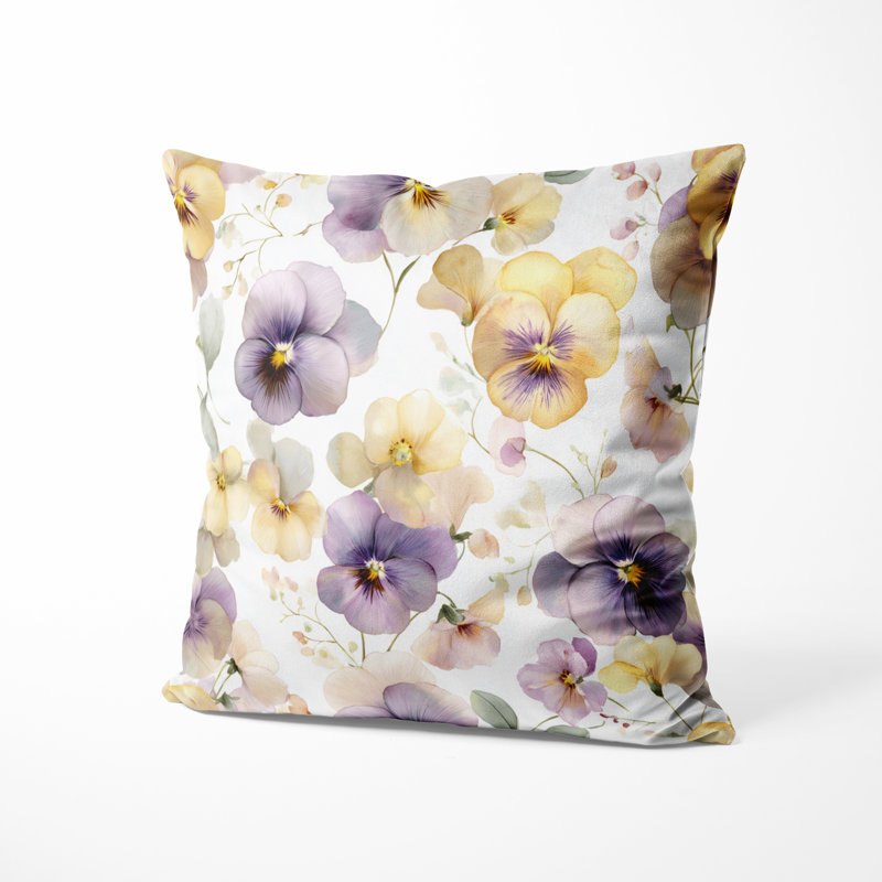 Coussin Floral - Coussin Pastel, H 20 po x l 20 po
