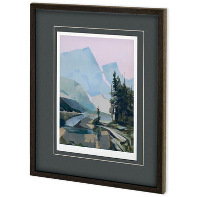 Distant Blue by PanPan a Framed Art Print Matted under Glass
