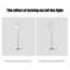 Lampe sur pied en fer et en verre de style Mid-Century