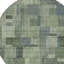 Tapis d'intérieur rond lavable géométrique vert et vert menthe HomeRoots 8 pi