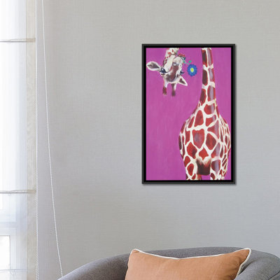 " Giraffe With Blue Flower " by Coco De Paris