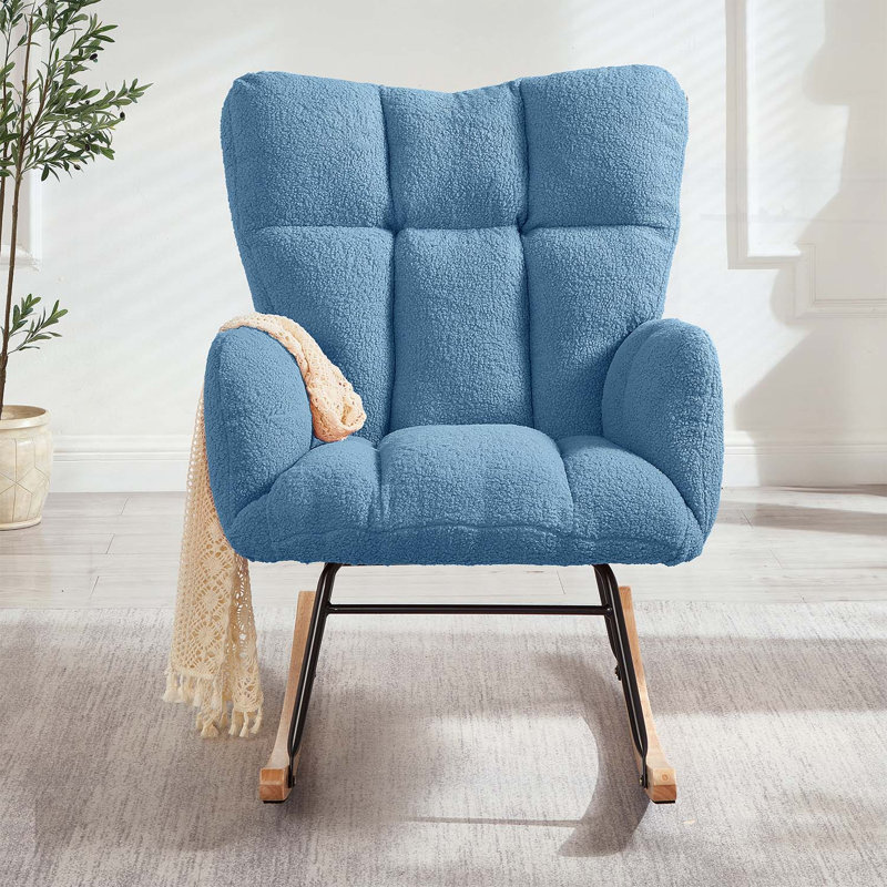 Chaise berçante ergonomique et capitonnée