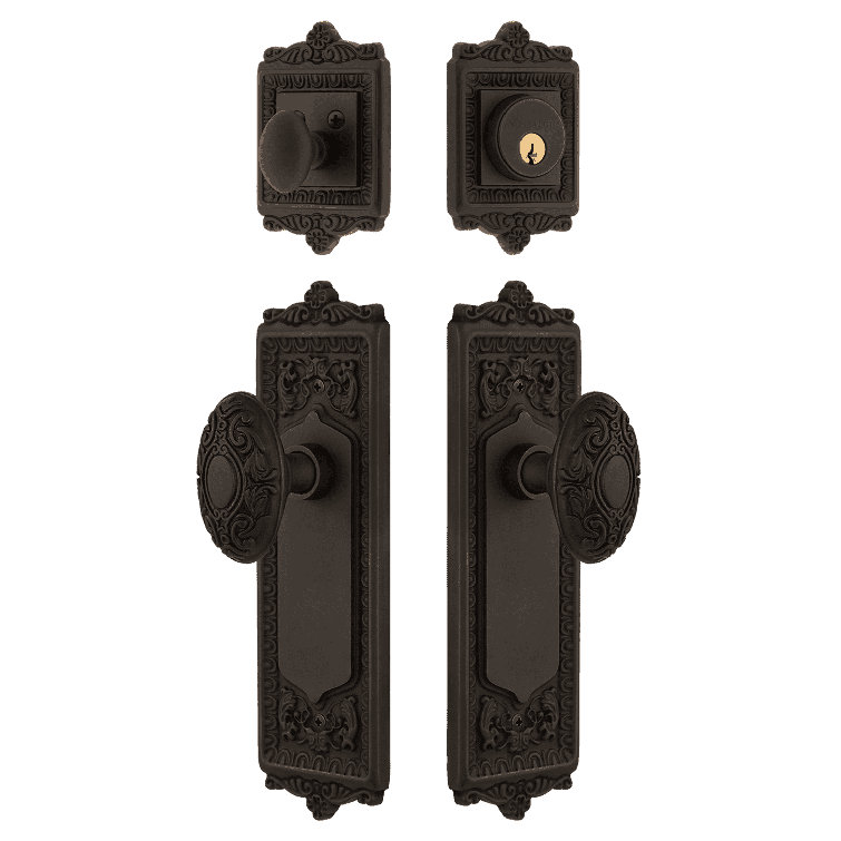 Nostalgic Warehouse Egg & Dart Entry Set with Victorian Knob