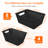 Plastic Storage Basket, 7 Pack Stackable Storage Bins For Organizing, Multi Size Open Containers For Shelving, Pantry, Office And Cabinet, 5 Large And 2 Small Size, Black