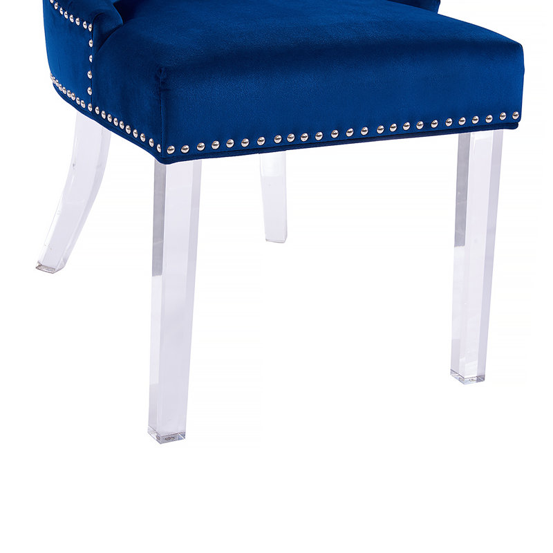 Danise 19'' H Tufted Upholstered Parsons Chair, Blue