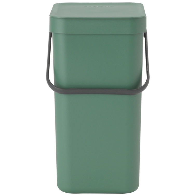 Brabantia Sort & Go Plastic Stackable Recycling Bin - Jade Green