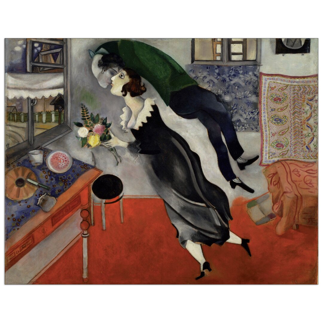 Wandbild „Birthday“ von Marc Chagall, Kunstdruck