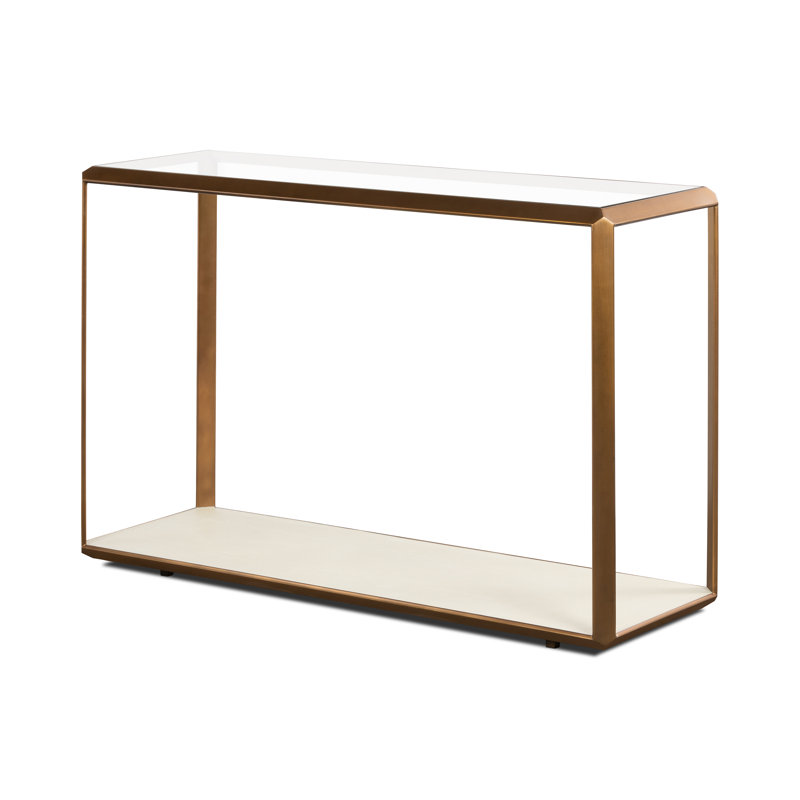 Allal 120 cm W Glass Top Console Table