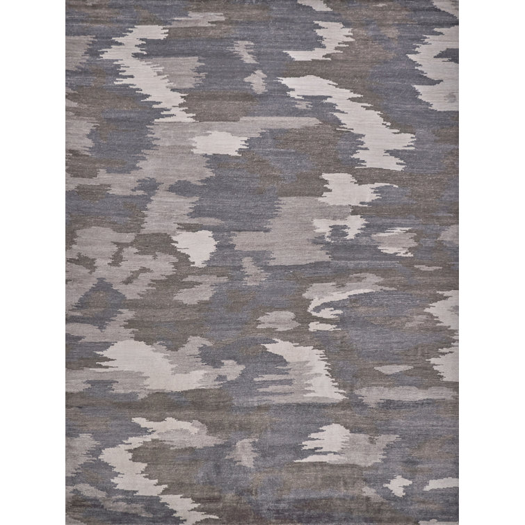 Bamboo Silk Abstract Area Rug