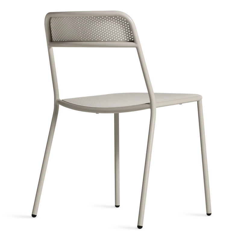 Trim Outdoor Dining Side Chair, Putty