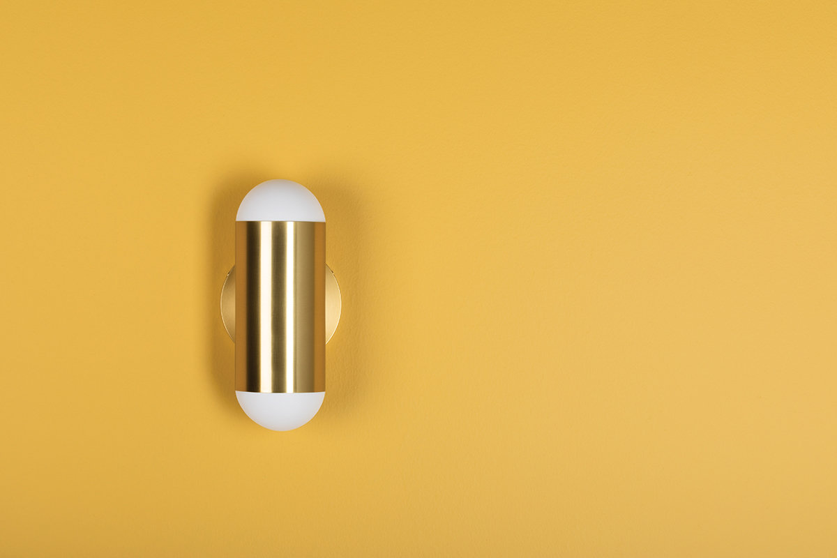 Kira 2-Light Armed Sconce, Aged Brass
