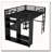 Loft Bed Frame with Built-in Wardrobe, Desk and Storage Shelves-1637165065