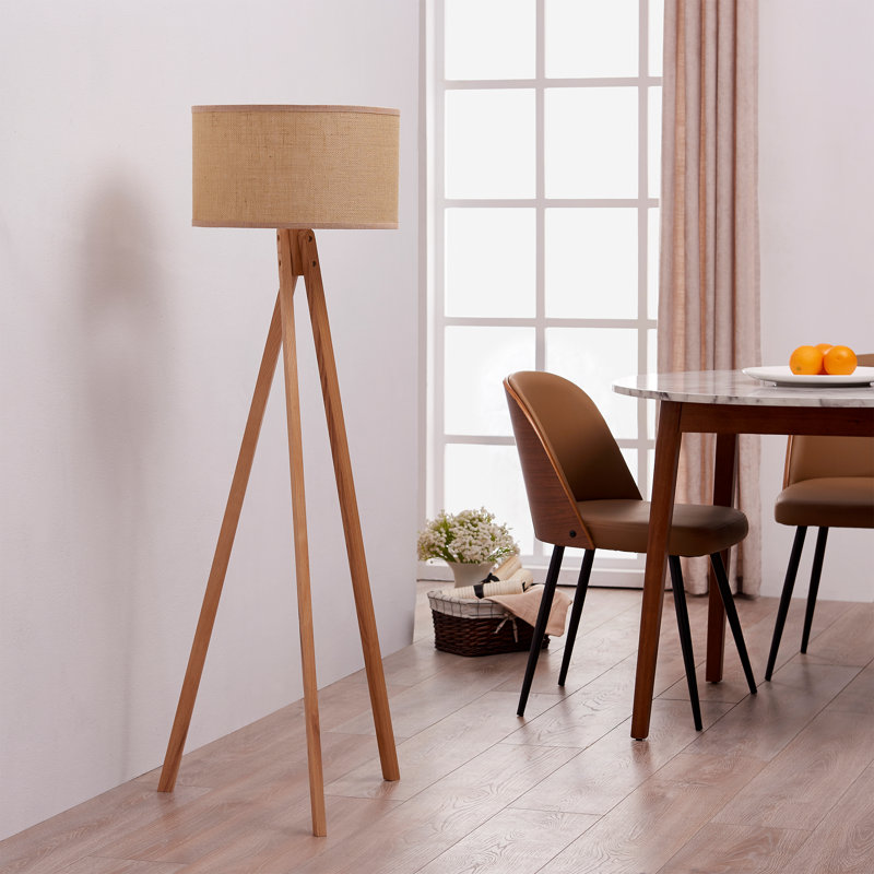 Darlington 157cm Tripod Floor Lamp, Natural, Khaki