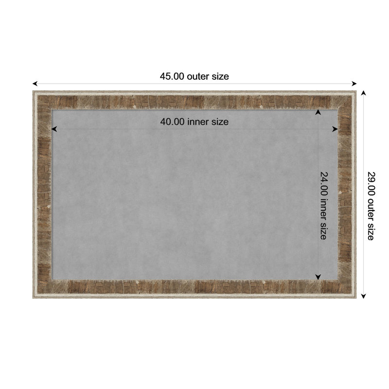 Tableau magnétique Farmhouse Brown, H 29 po x l 45 po
