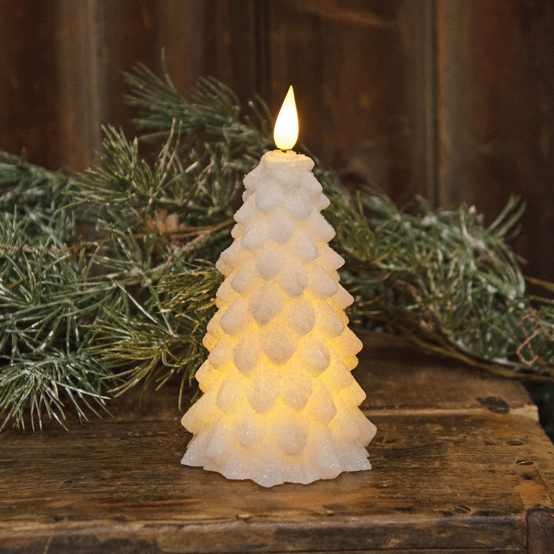 + Petite bougie blanche pour arbre de Noël à DEL - 6,25 po de hauteur