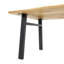 Roro Oak Solid Wood Top Metal Base Dining Table-95733275-95733274