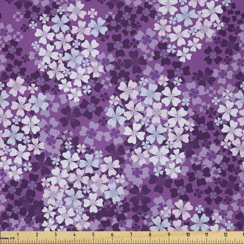 Dahquan Lilacs Illustration Greenery Field Freshness Hydrangea Fabric